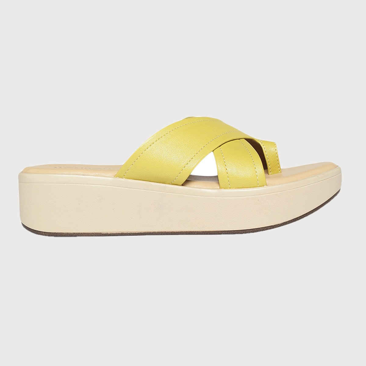 Monrow Women's Theresa Yellow Wedge Heels | UK4