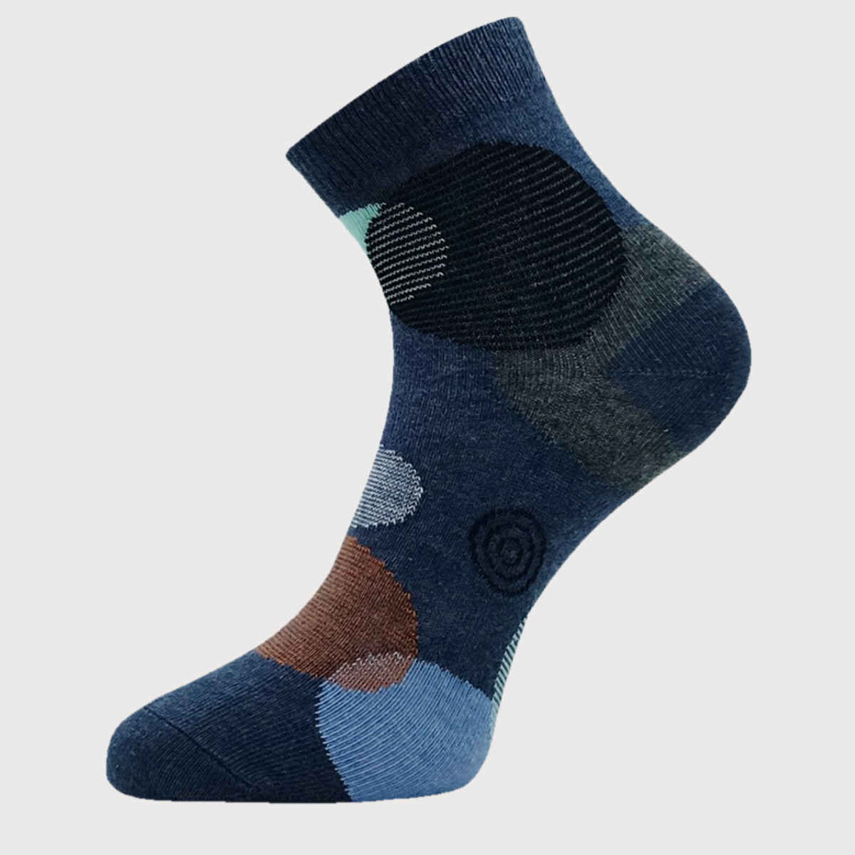 Allen Solly Women's Cotton Quarter Crew Socks - Grey Melange, Denim Melange, Anthra Melange