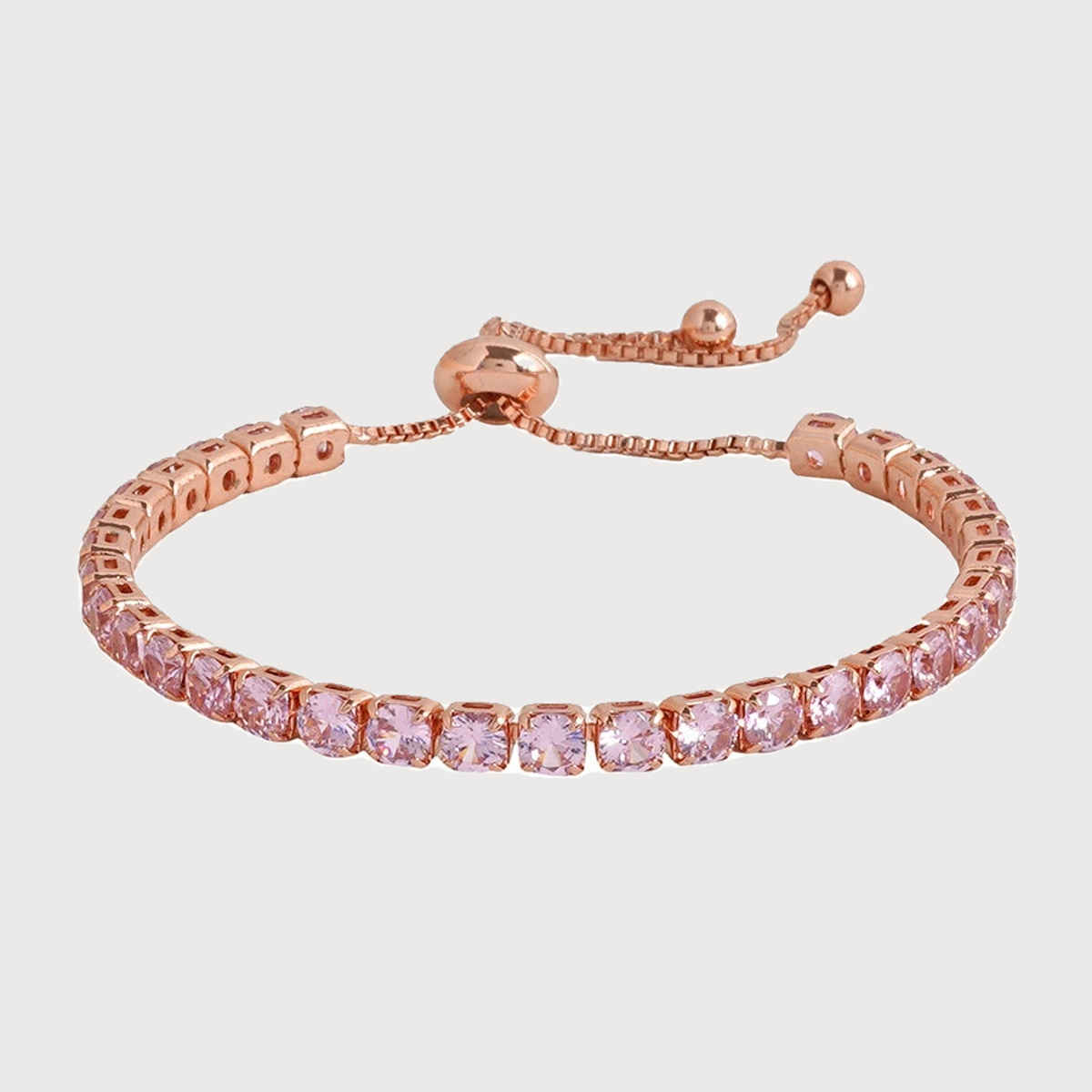 Joker & Witch Nora Rose Gold Tennis Powder Bracelet