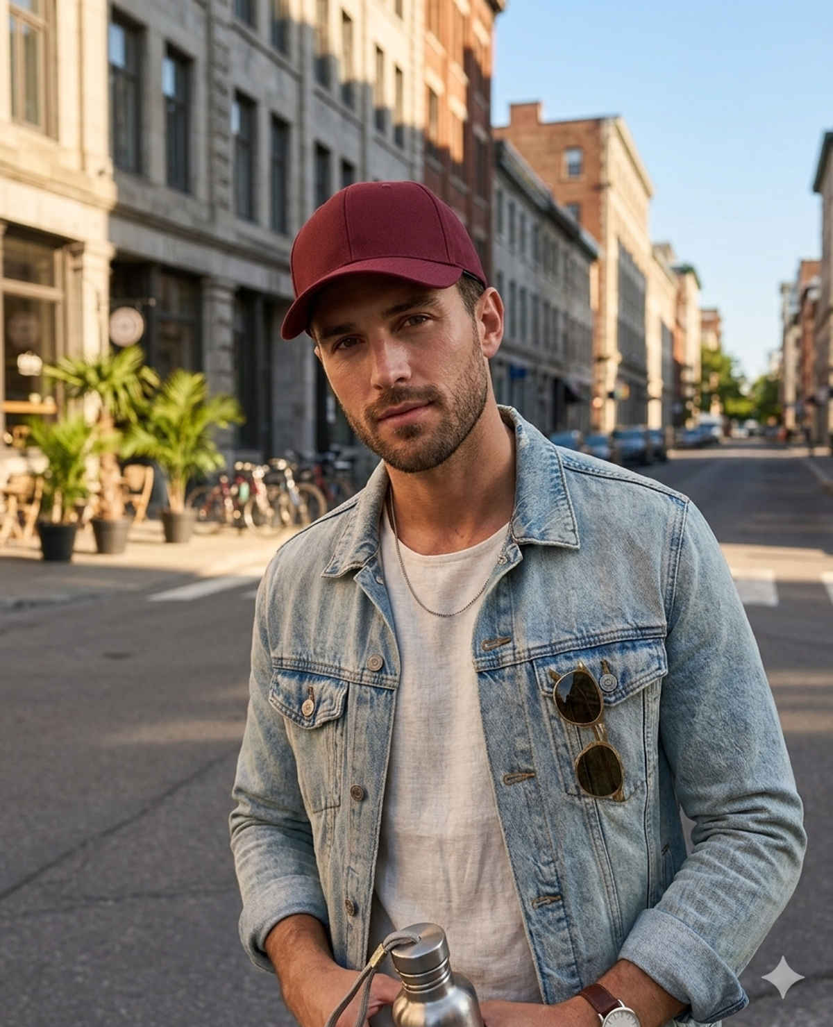 Blynk Unisex Solid Color Baseball Cap with Adjuable Back | Maroon