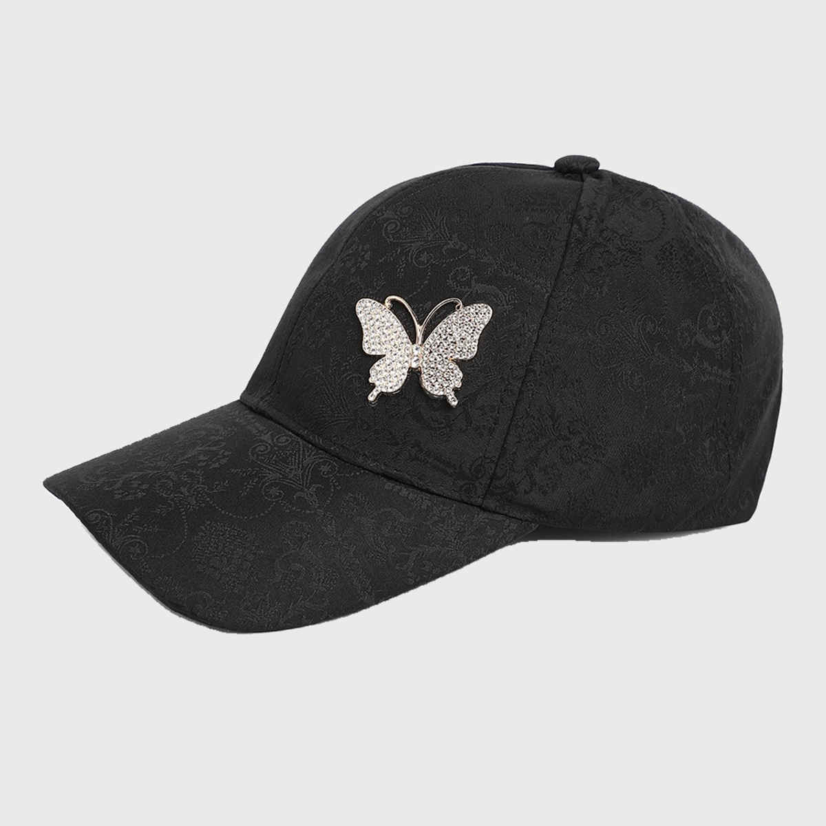 Haute Sauce Women's Embellished Polyester Baseball Cap | Black - One Size