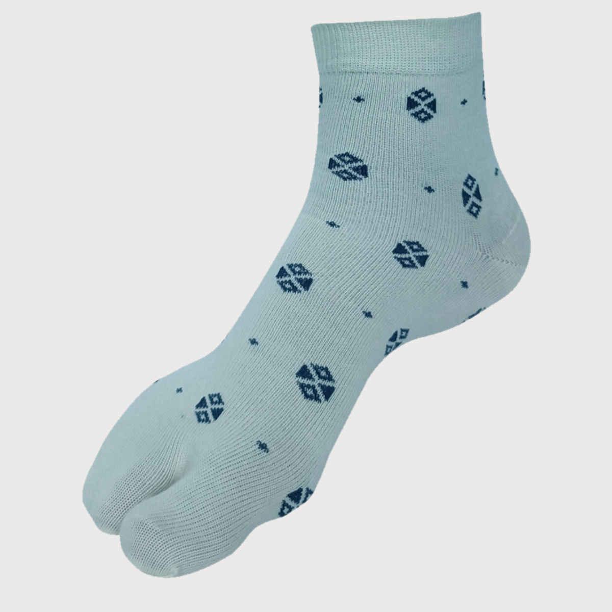 Allen Solly Women's Cotton Quarter Crew Motif Pattern Socks - White, Ivory, Lemon Yellow