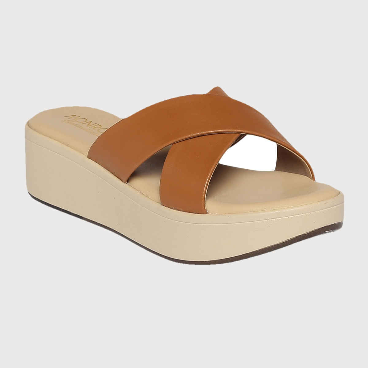 Monrow Women's Noel Brown Wedge Heels | UK3