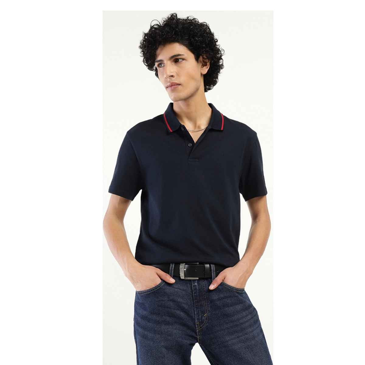 Levi's Men's 100% BCI Cotton Polo T-shirt | Navy Blue - XL
