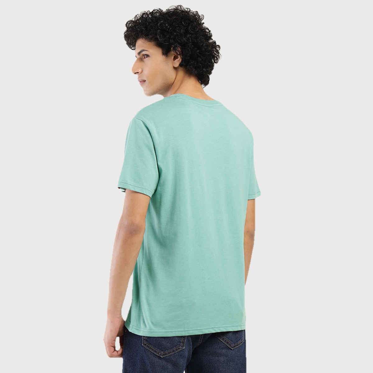 Levi's Men's Poly Cotton Round Neck T-shirt | Light Green - M