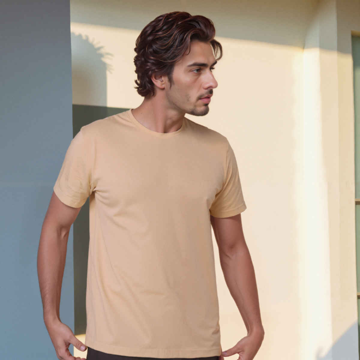 EQL Men's NeoVerse Recycled Tee | Beige - XXL