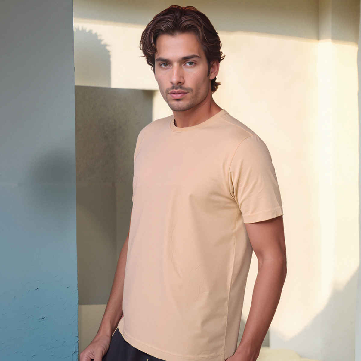 EQL Men's NeoVerse Recycled Tee | Beige - S