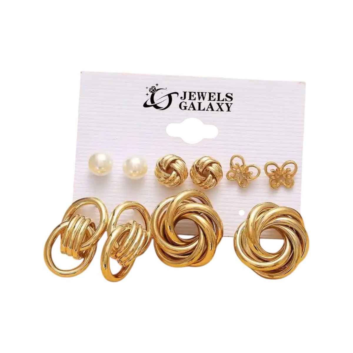 Jewels Galaxy Gold-Toned Daily Wear Stud Earrings