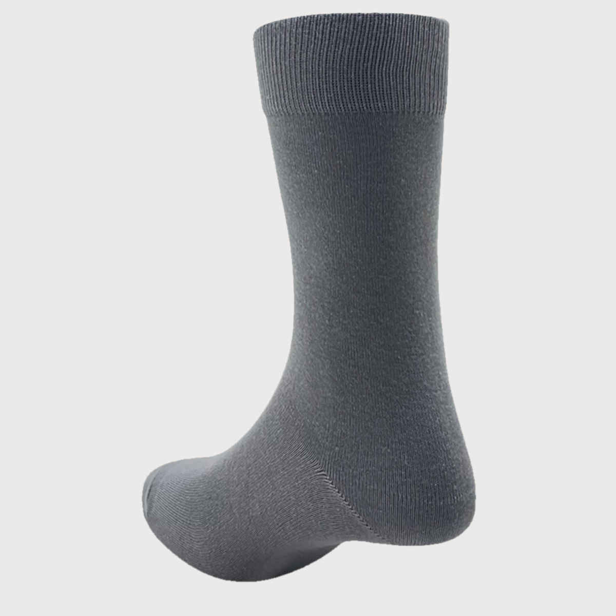 Peter England Men's Solid Cotton Socks | Dark Grey - Free Size