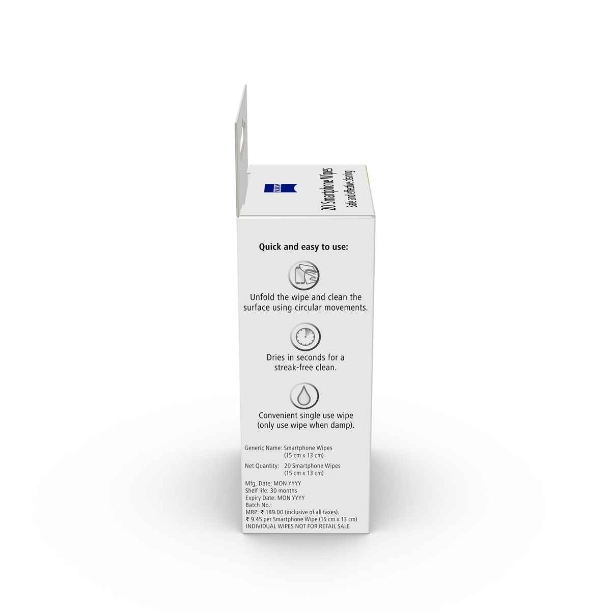 ZEISS Smartphone Wipes Advanced | 70% Alcohol | Mobile and Screen Cleaner