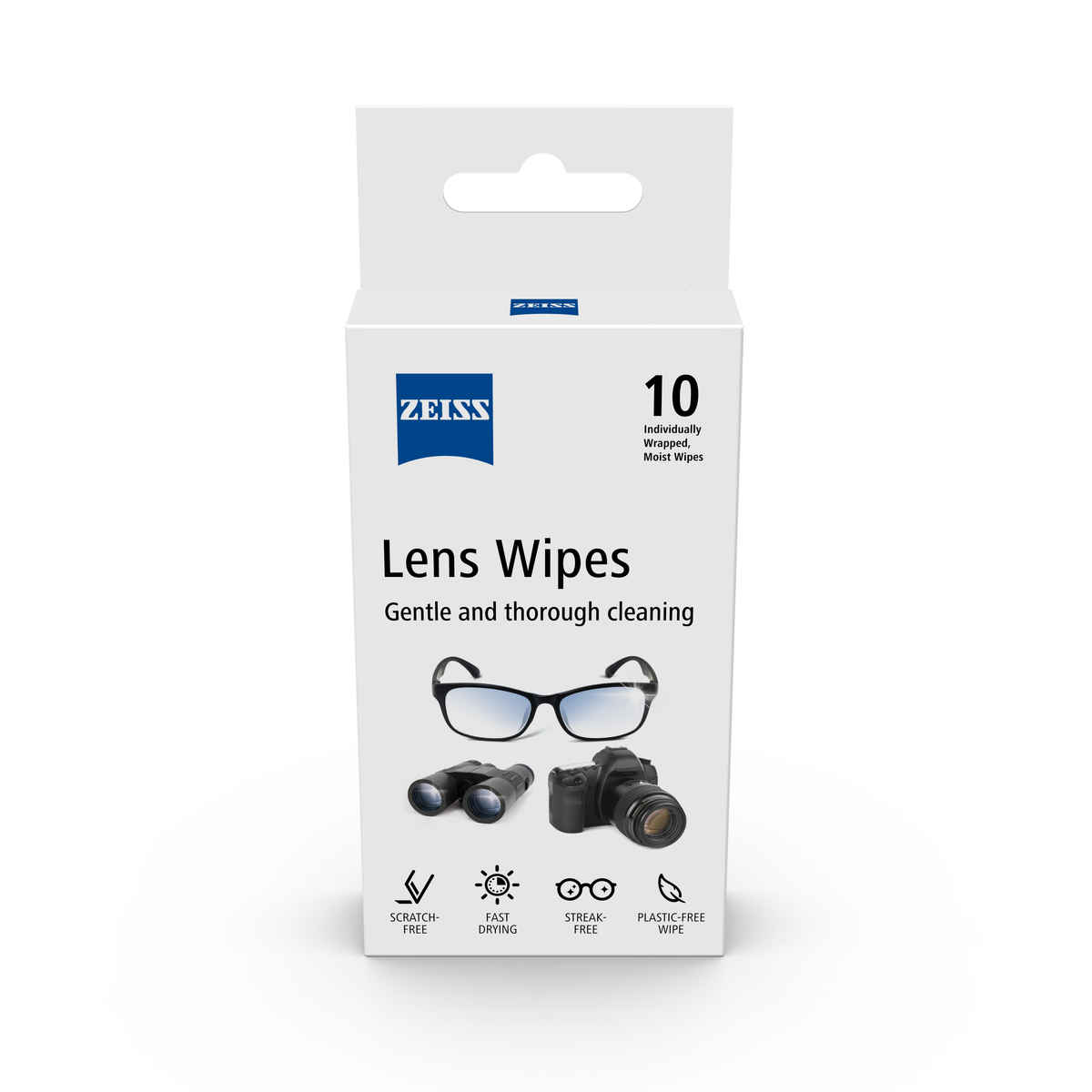 ZEISS Lens Wipes 10ct - Lens Cleaner for Spectacles, Eyeglasses, Sunglasses and Camera Lenses
