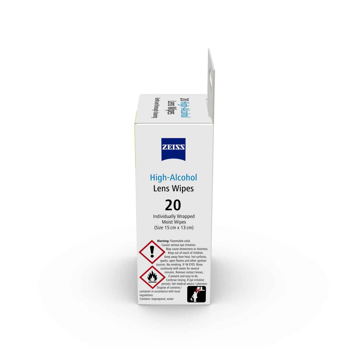 ZEISS Lens Wipes 20ct Advanced | 70% Alcohol | Lens Cleaner | Spectacles