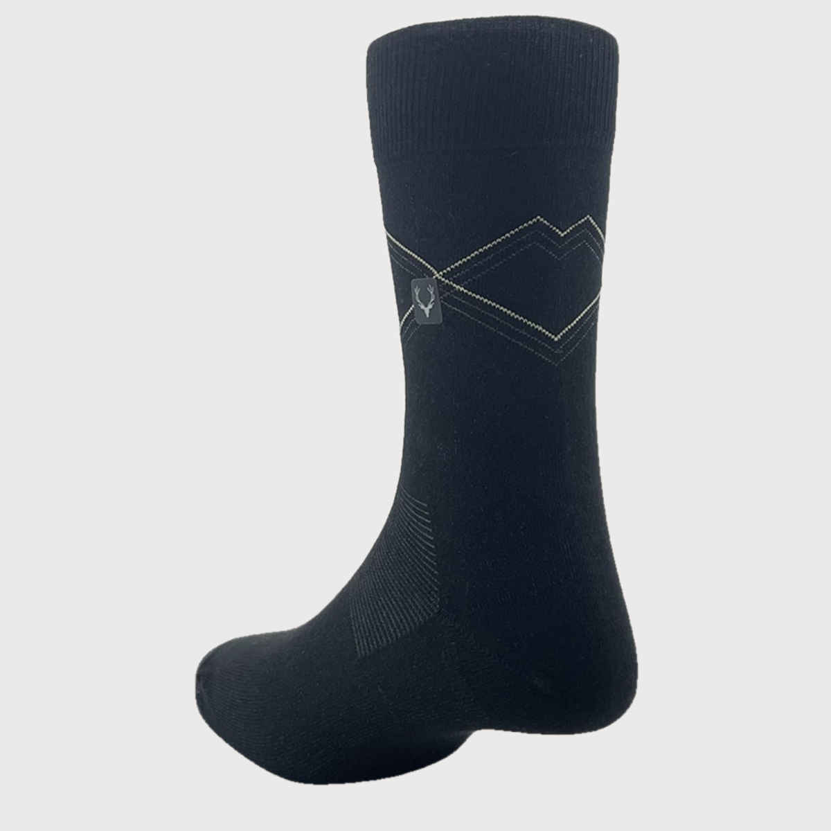 Allen Solly Men's Cotton Full Length Pilot Pattern Socks - Black