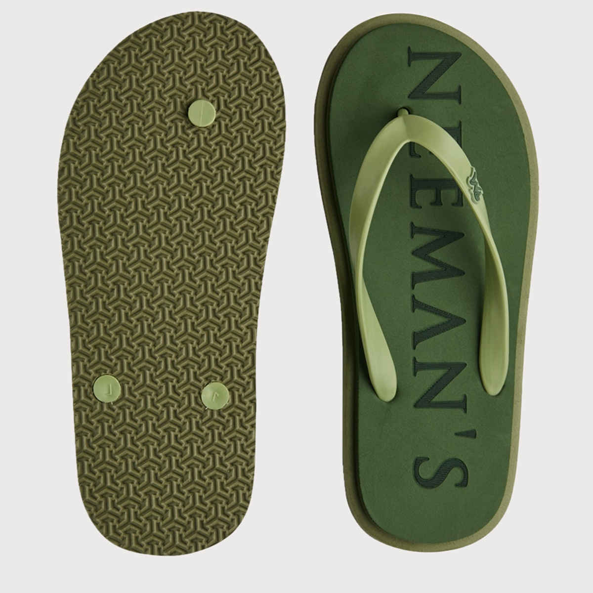 Neemans Unisex Eco Classic Slippers | Green with Light Green - UK 8