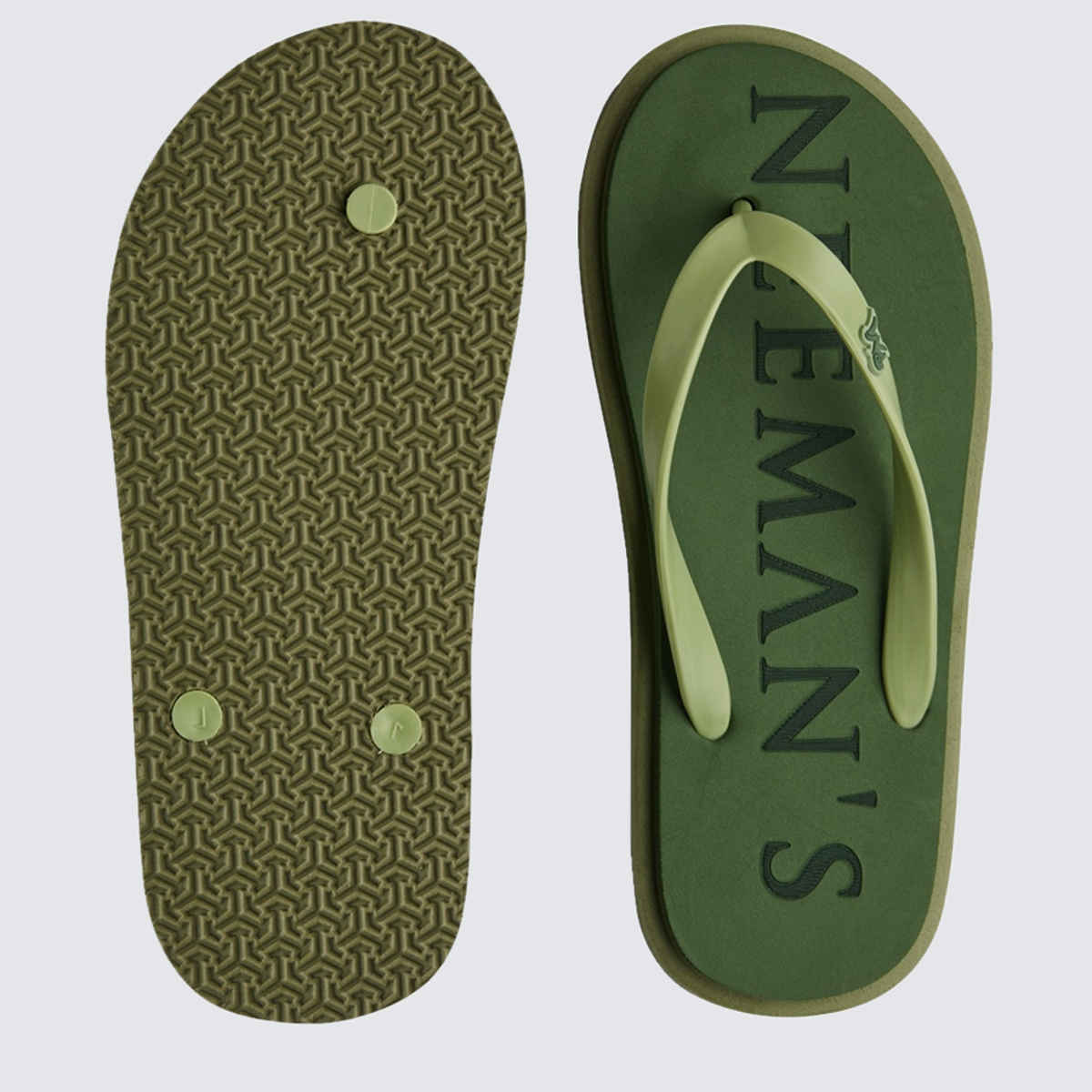 Neemans Unisex Eco Classic Slippers | Green with Light Green - UK 9