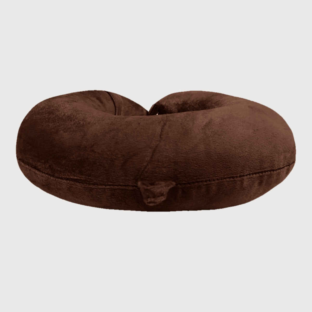 Billebon Unisex Fiber Neck Pillow with Eye Mask | Brown - Free Size
