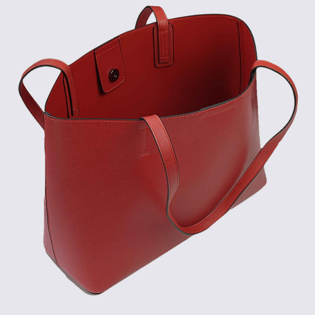 Accessorize London Women's Faux Leather Tote Bag - Red