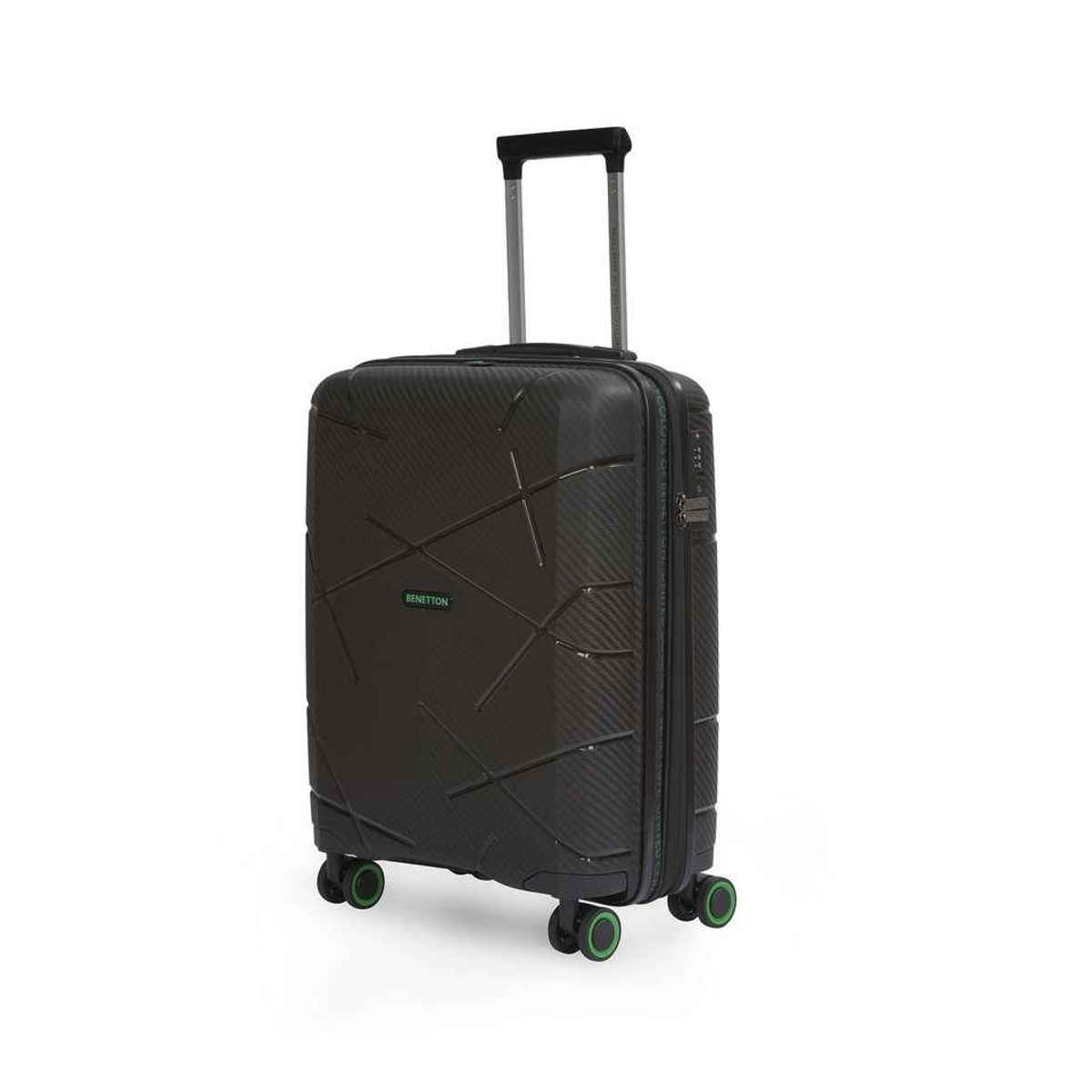 United Colors Of Benetton Unisex PP 80 L Hard Luggage Trolley Bag | Black - 68 cm