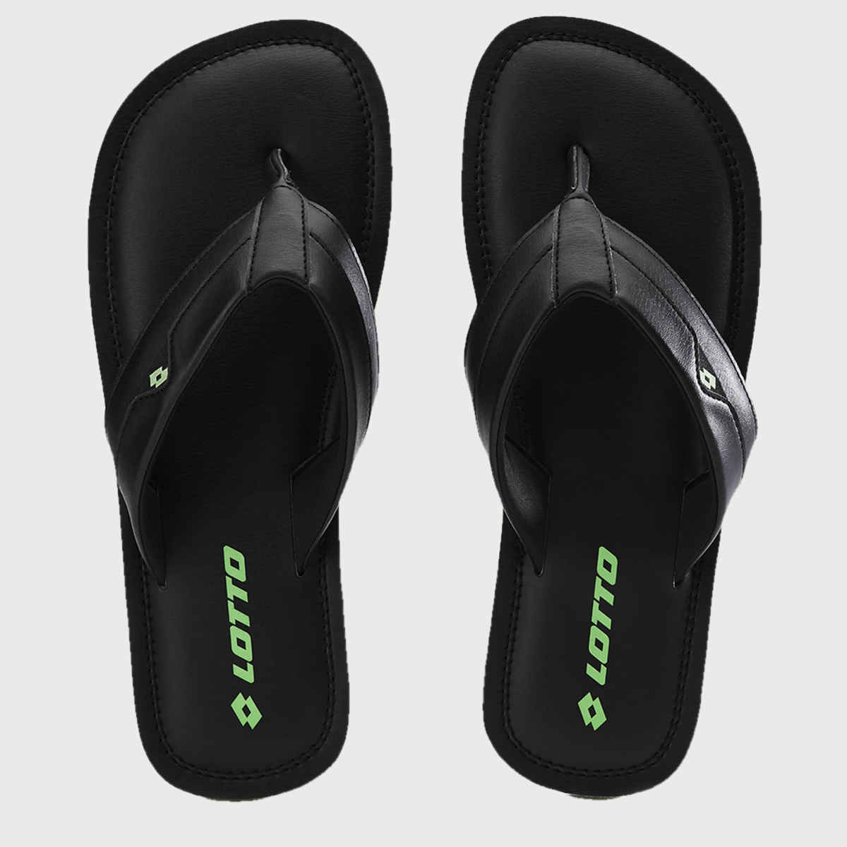 Lotto Men's Flip-Flops Spring Step | Green and Black - UK 9