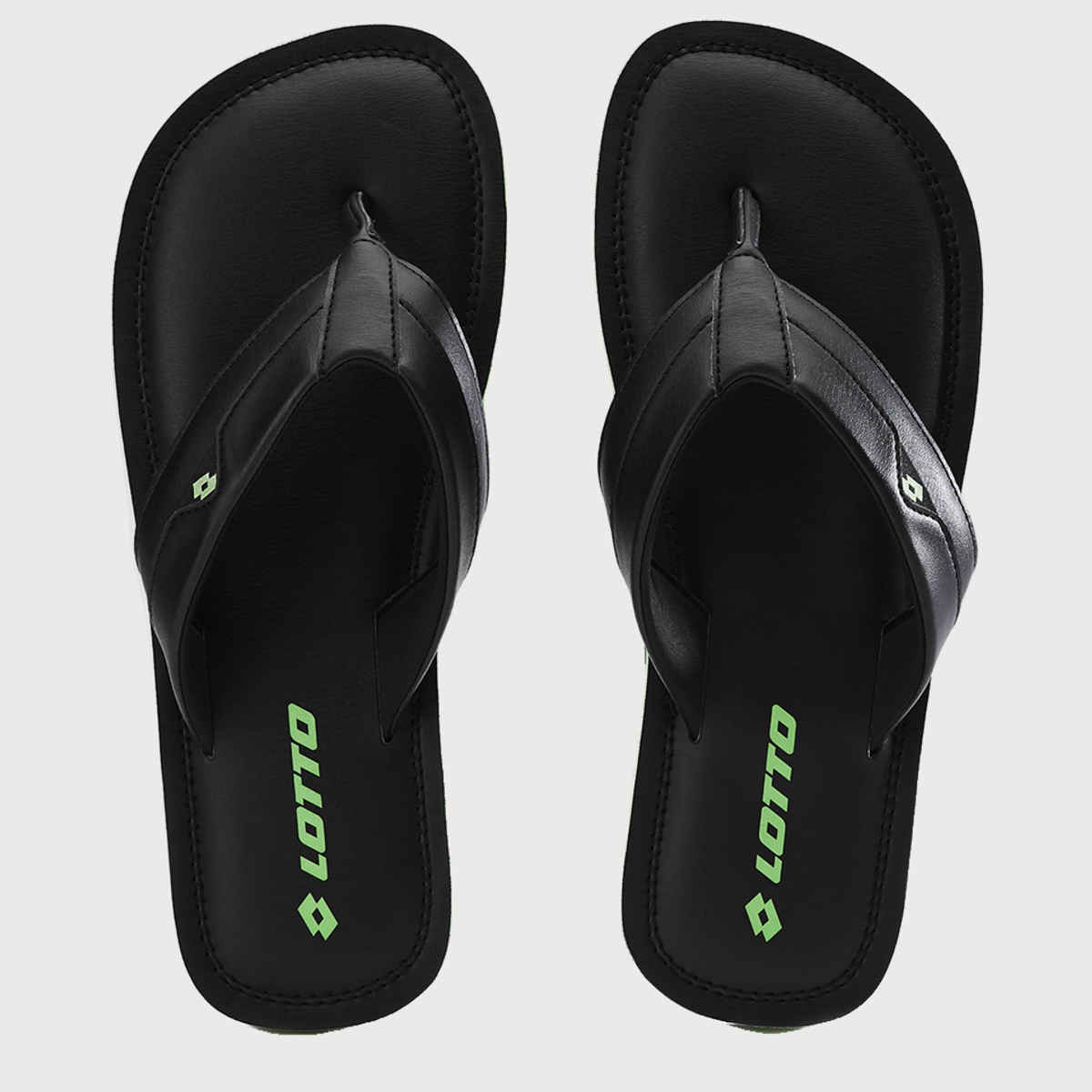Lotto Men's Flip-Flops Spring Step | Green and Black - UK 8