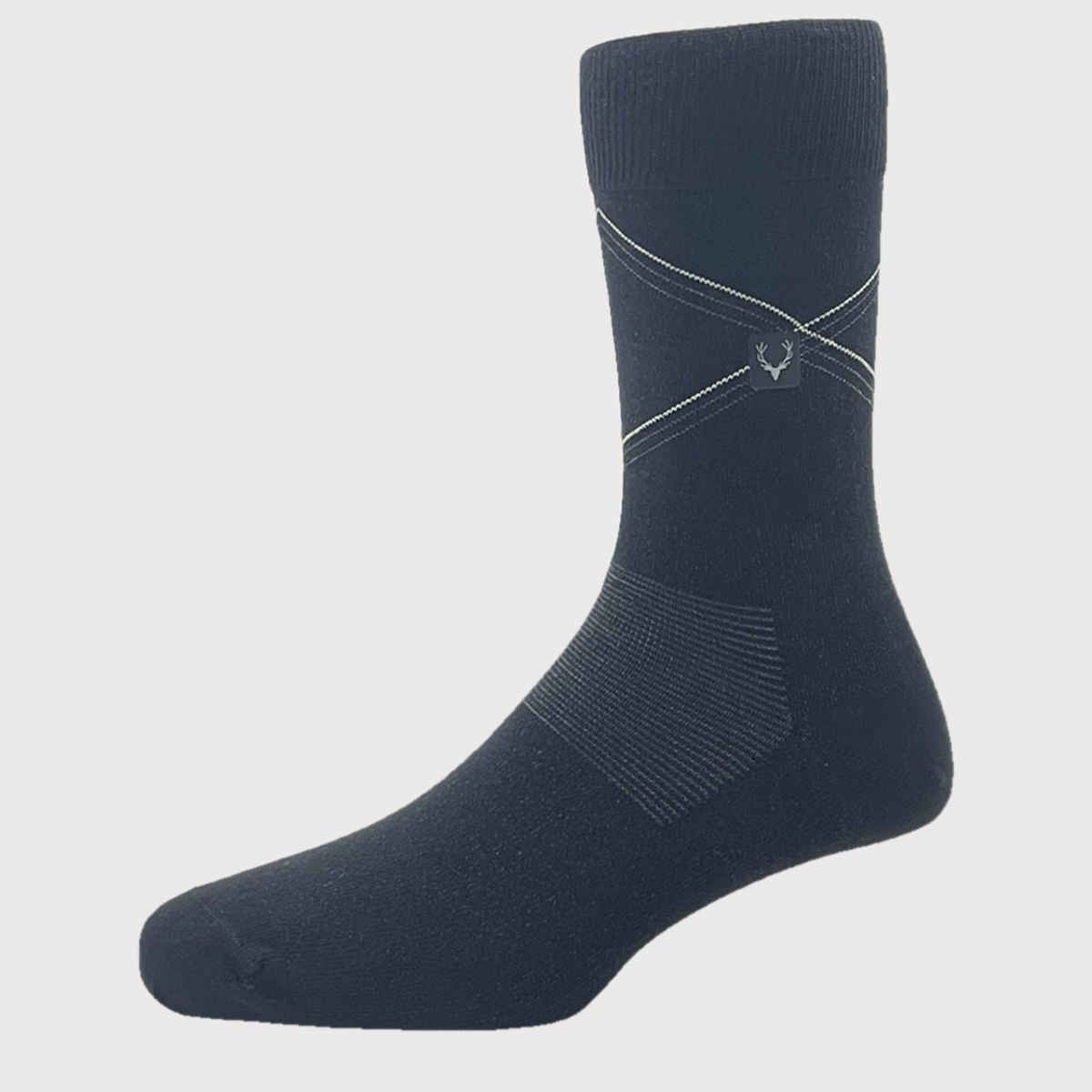 Allen Solly Men's Cotton Full Length Pilot Pattern Socks - Black