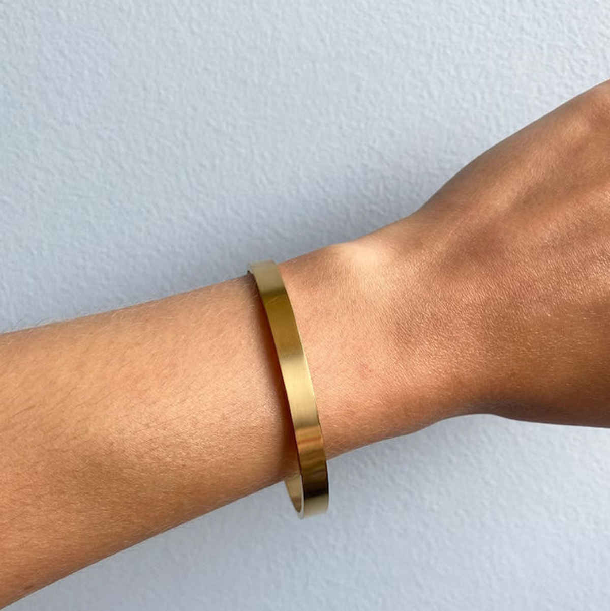 Men's Cuff 8Mm Bracelet Gold