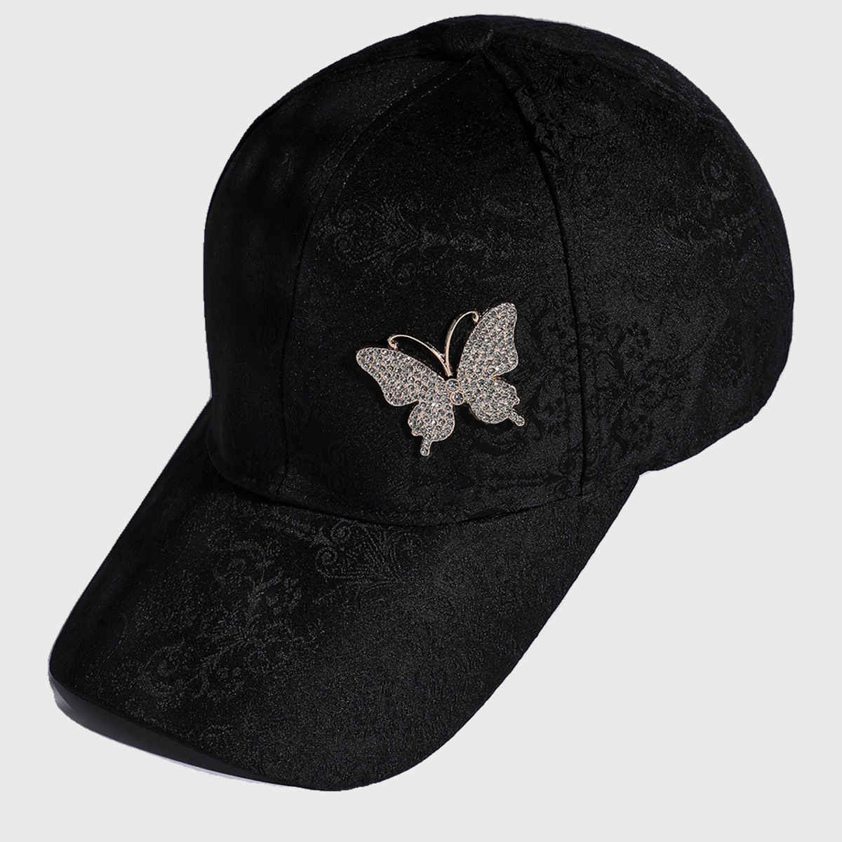 Haute Sauce Women's Embellished Polyester Baseball Cap | Black - One Size