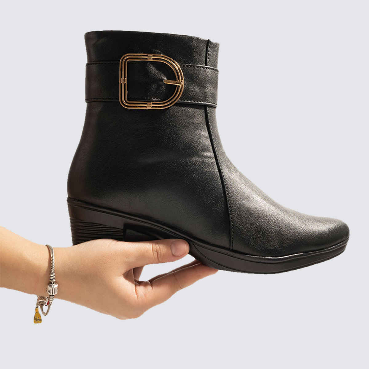 Shoetopia Women's Smart Casual Boots | BT-7074 | Black - UK 4