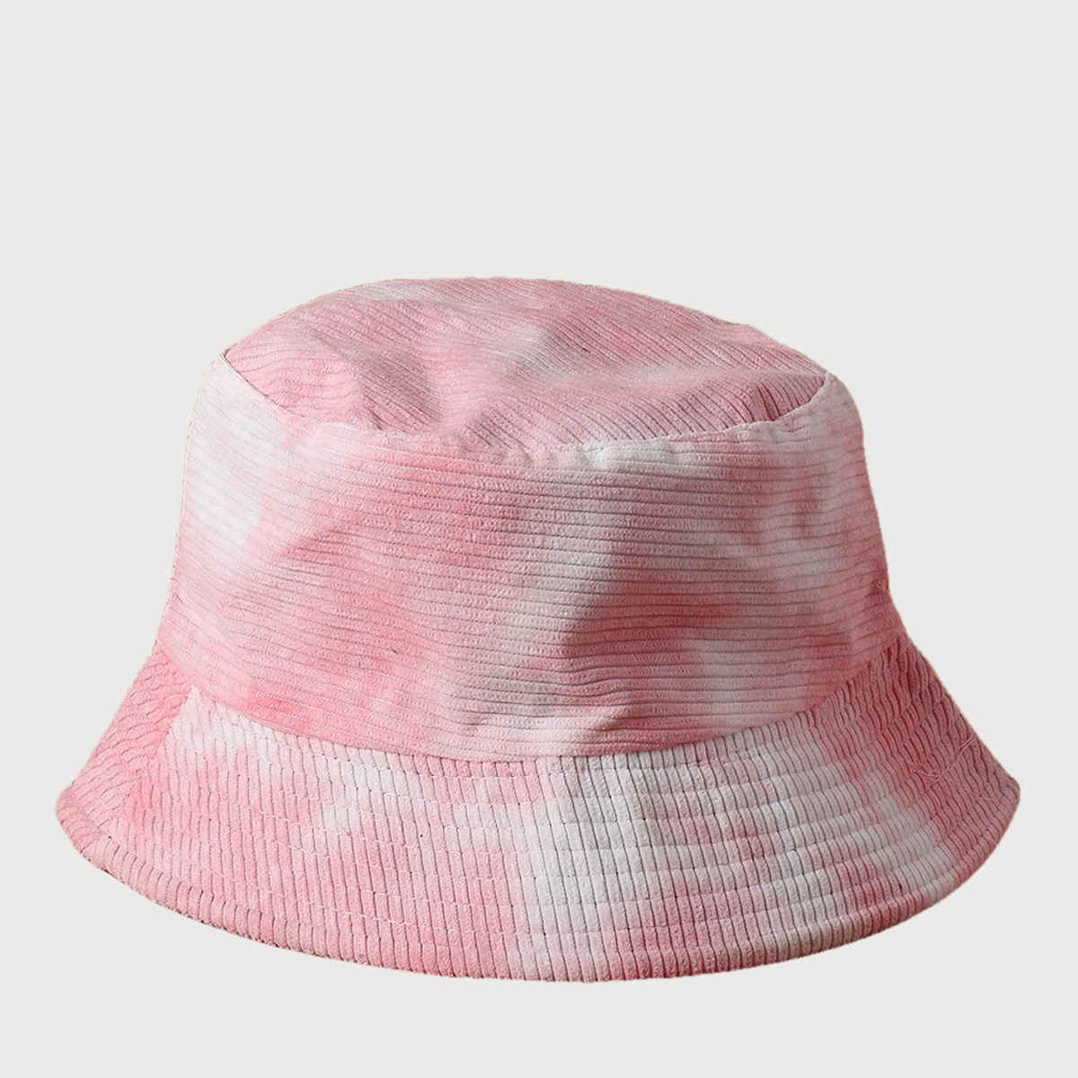 Haute Sauce Women's Tie and Dye Corduroy Bucket Hat | Pink - Free Size