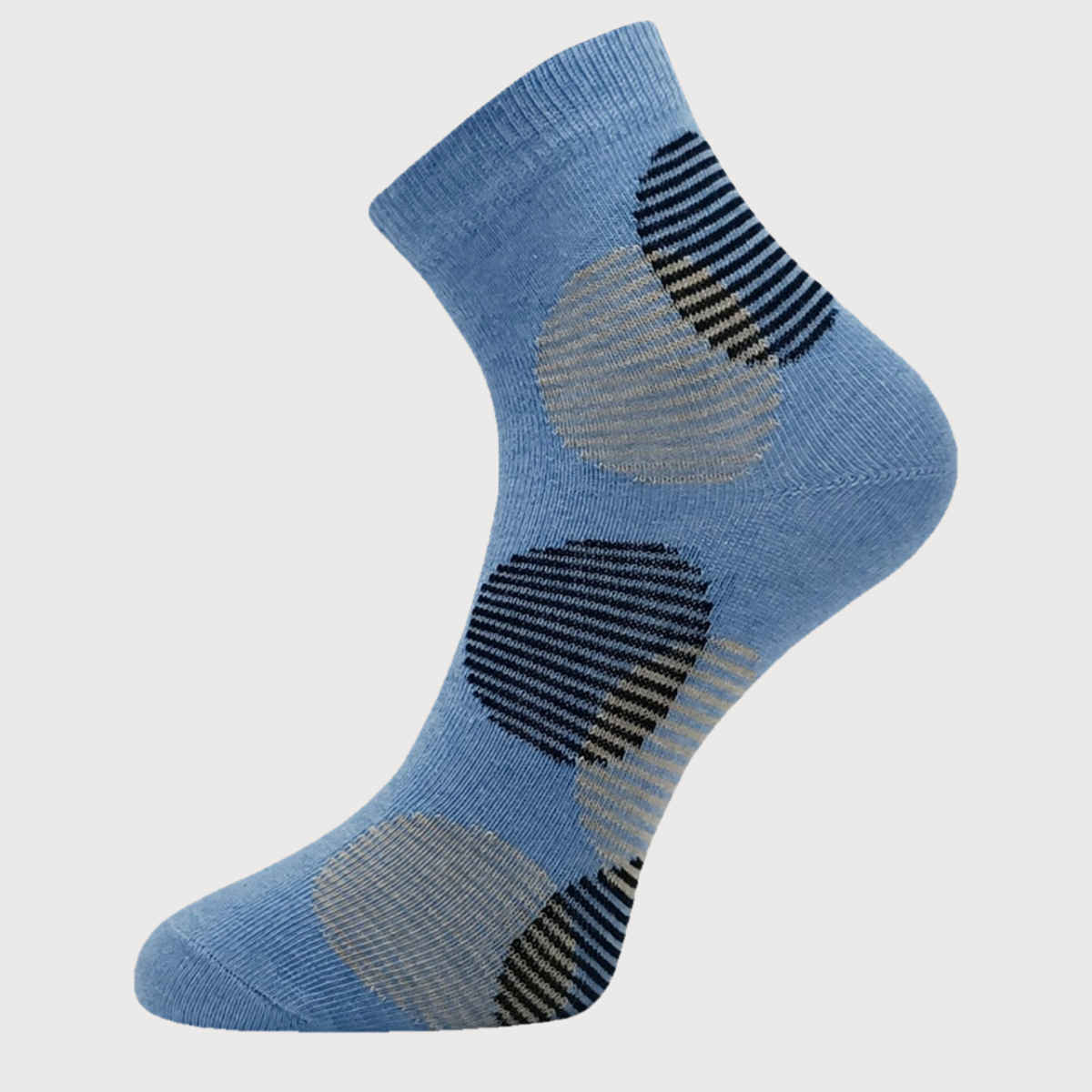 Allen Solly Women's Quarter Crew Polka Pattern Socks - Sky Blue, Grey Melange, Skin