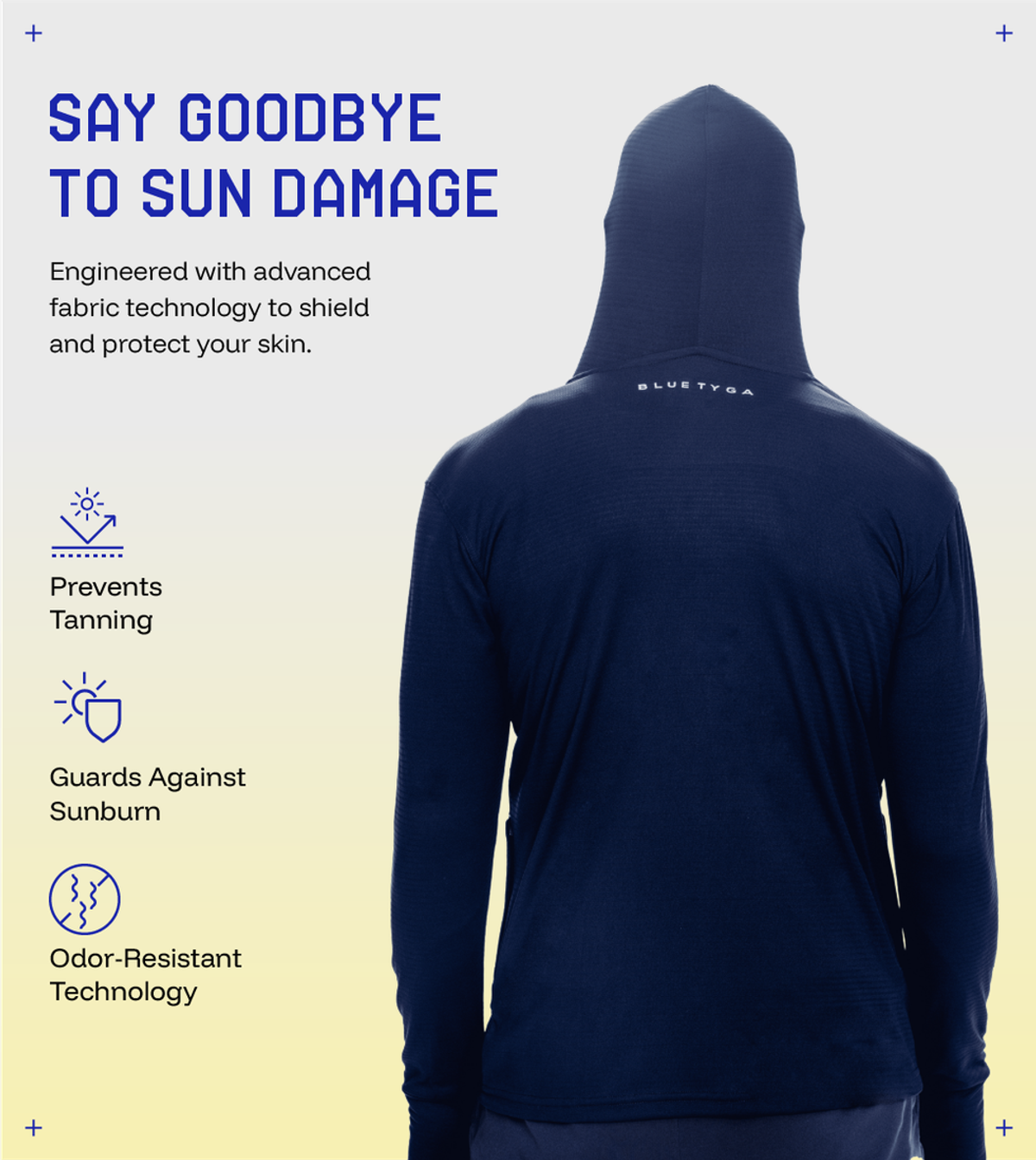 Blue Tyga Men's Sunscreen Jacket - Sje0002 | Navy | XXL