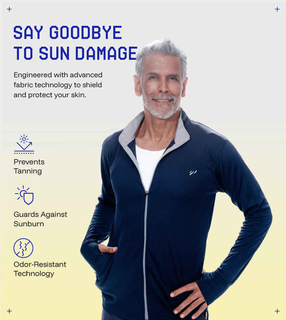 Blue Tyga Men's Sunscreen Jacket - Sje0001 | Navy | XXL