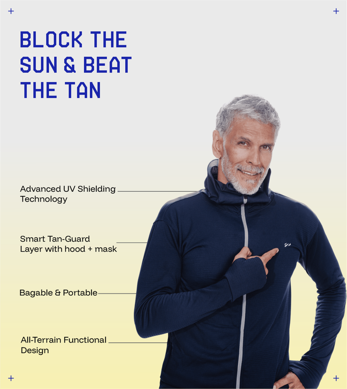 Blue Tyga Men's Sunscreen Jacket - Sje0002 | Navy | S