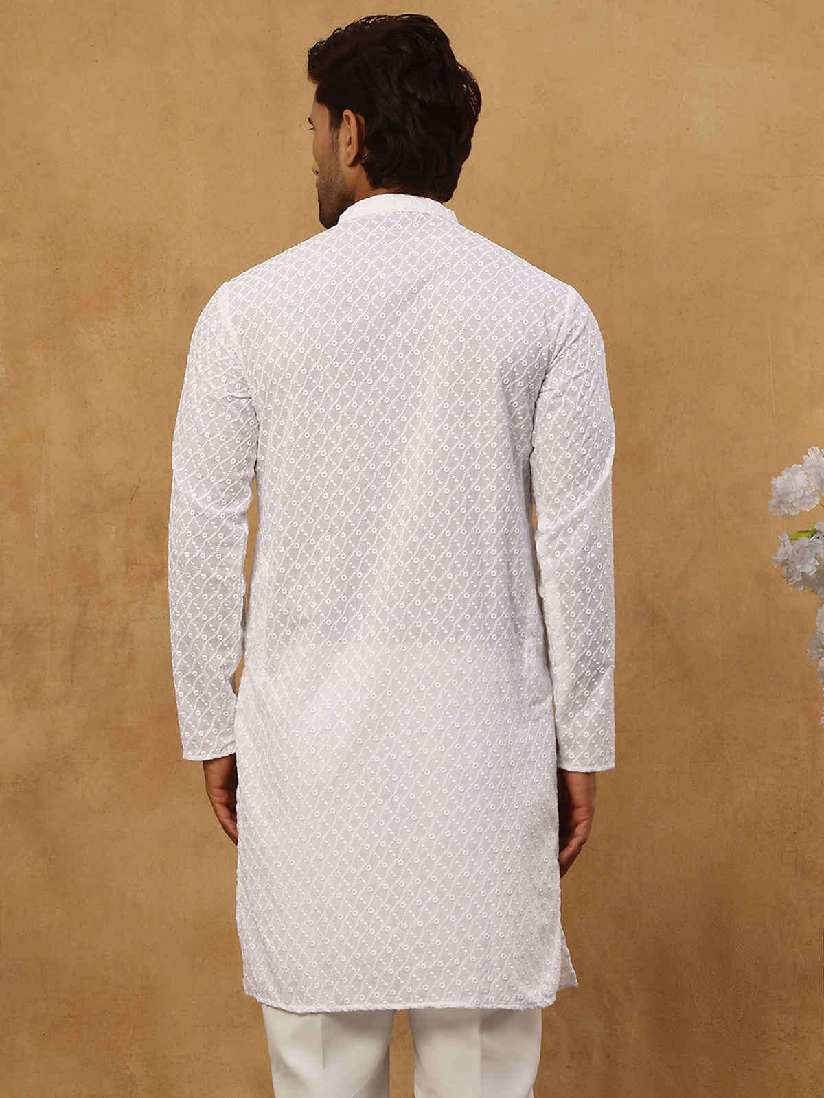 Jompers Men's Kurta | Ko 561 | White - XXL