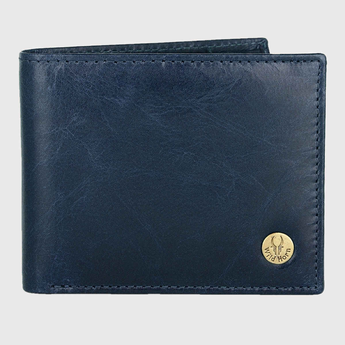 Wildhorn Men's Solid Genuine Leather Wallet and Belt Combo | Blue and Brown - Free Size