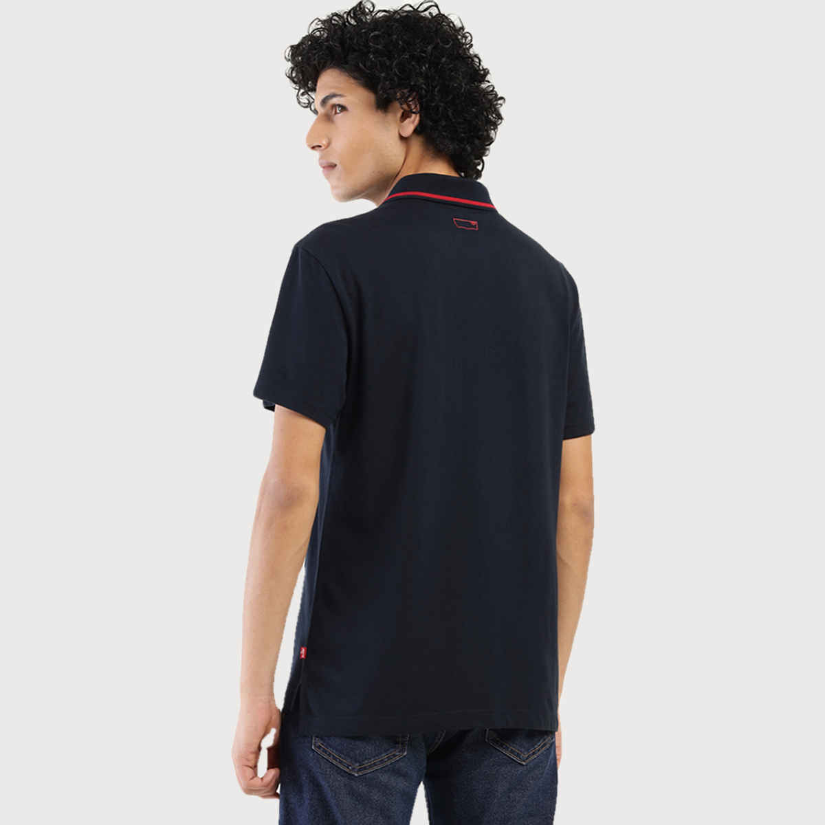 Levi's Men's 100% BCI Cotton Polo T-shirt | Navy Blue - L