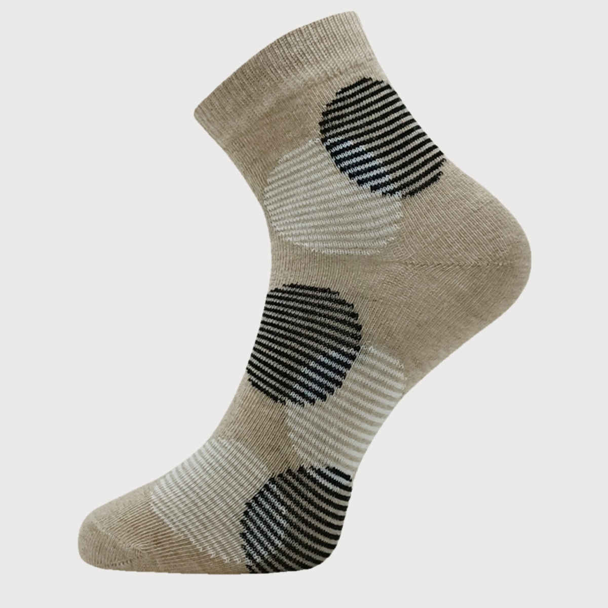 Allen Solly Women's Quarter Crew Polka Pattern Socks - Sky Blue, Grey Melange, Skin