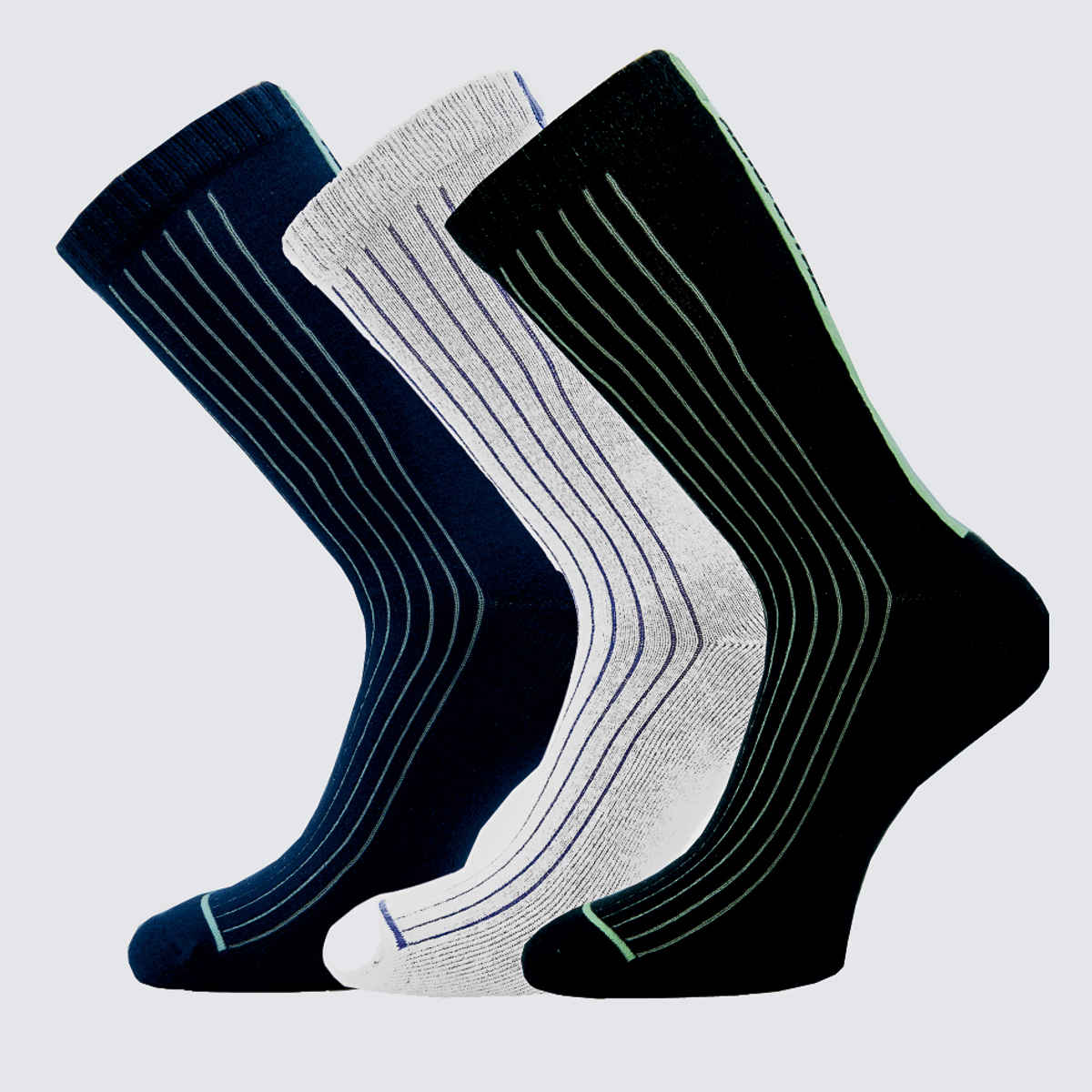 Aeropostale Men's Half Cushion Crew Socks | Idea-1724Wnb | White, Navy and Black