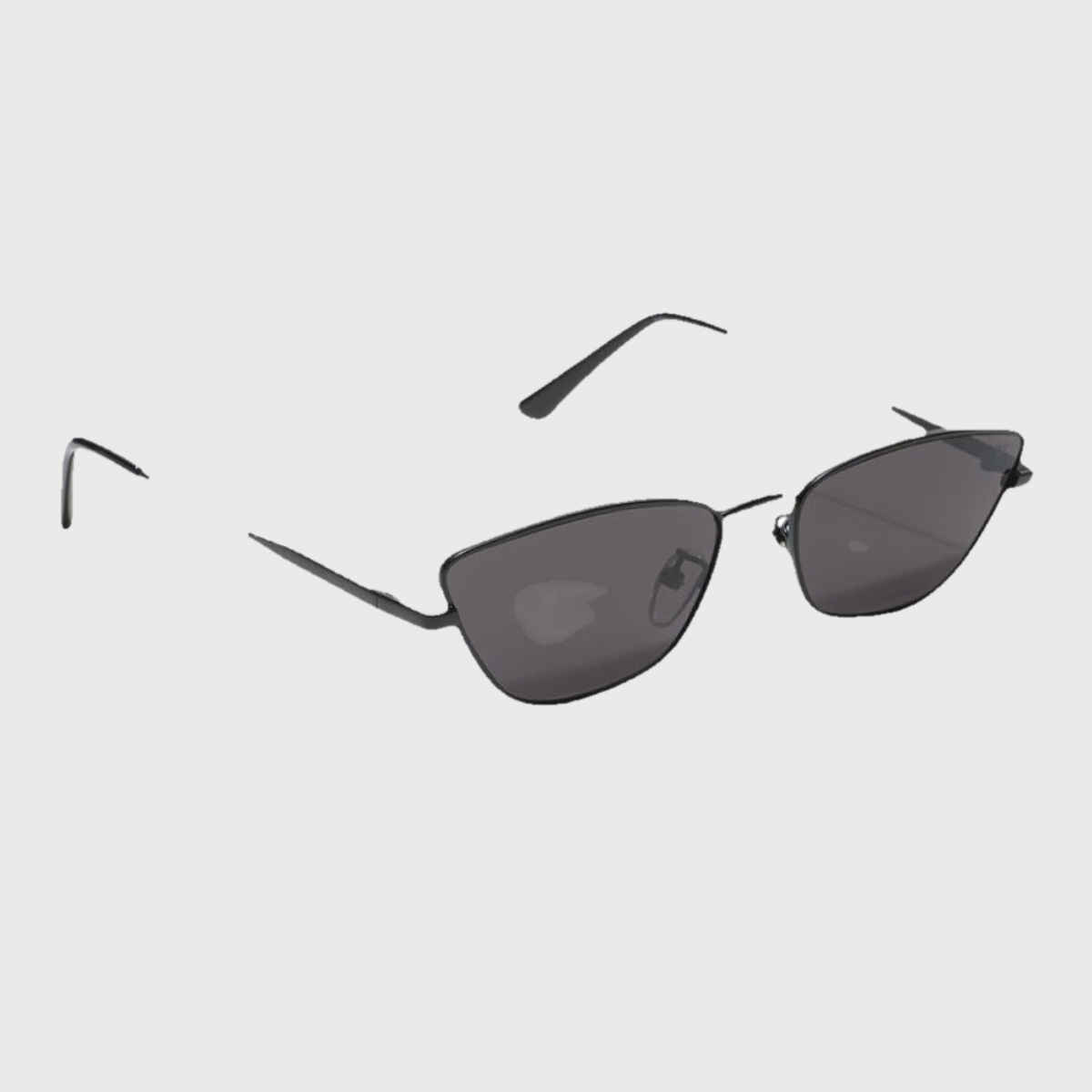 Voyage Unisex Metal Cat Eye Sunglasses | Black - L