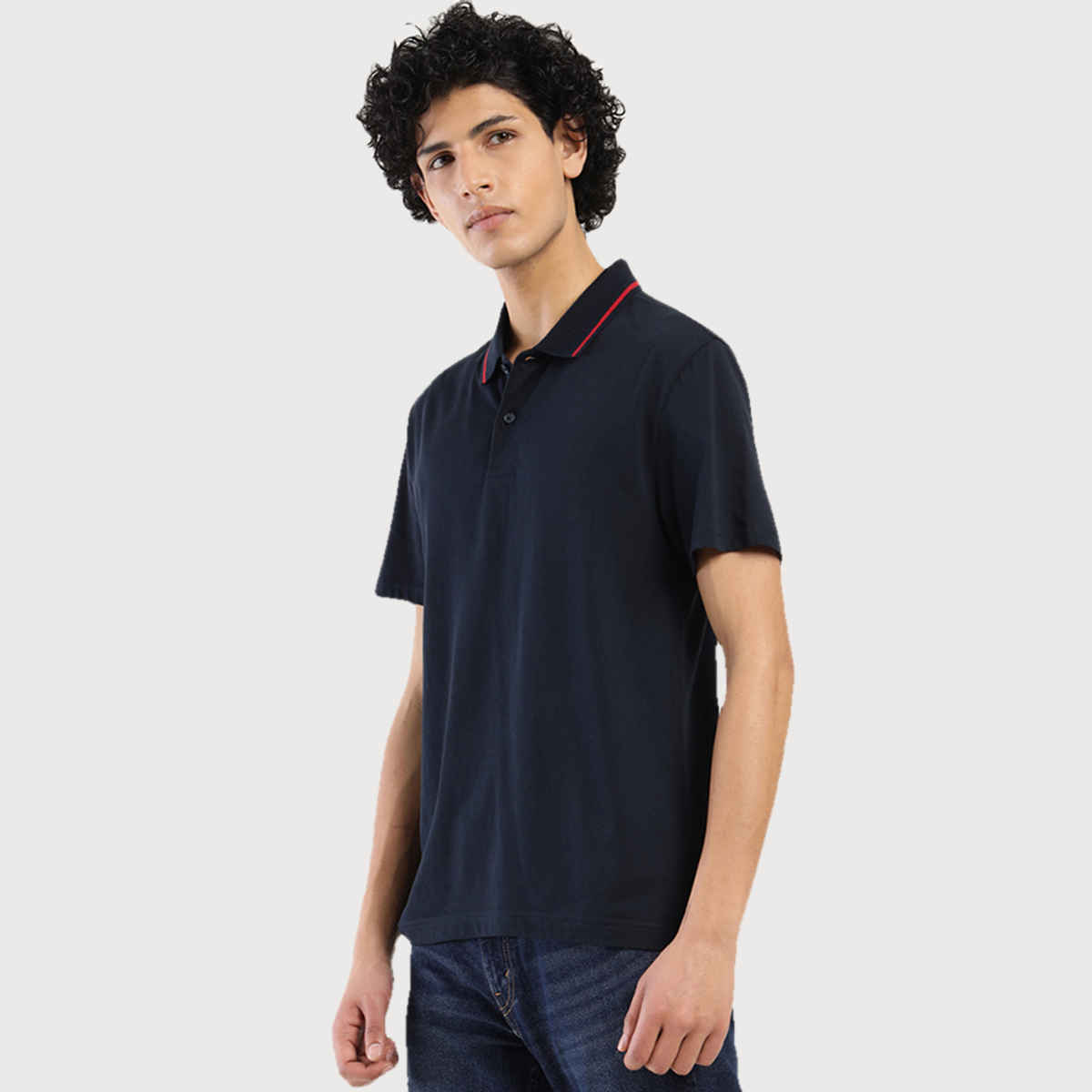 Levi's Men's 100% BCI Cotton Polo T-shirt | Navy Blue - S
