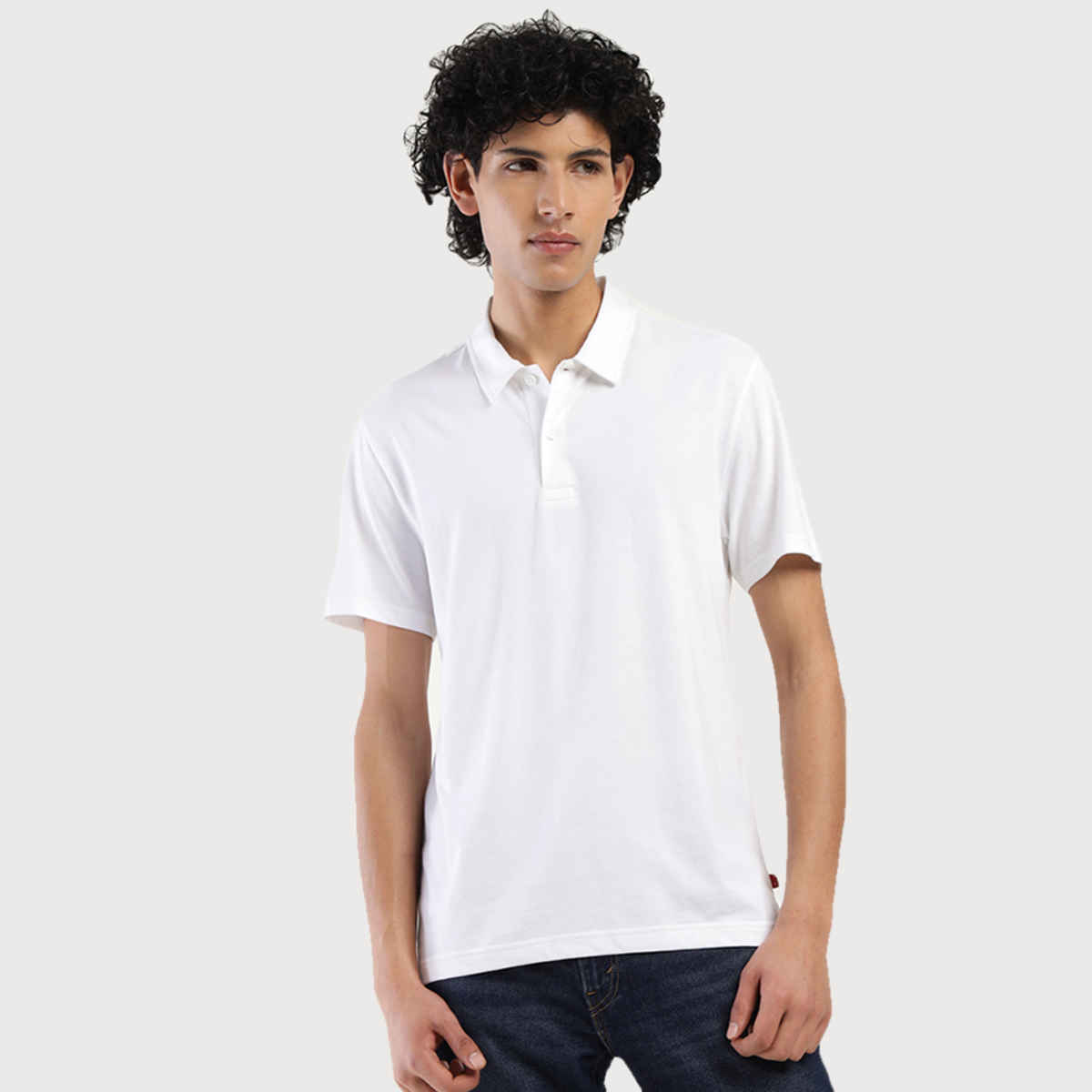 Levi's Men's Poly Cotton Polo T-shirt | White - L