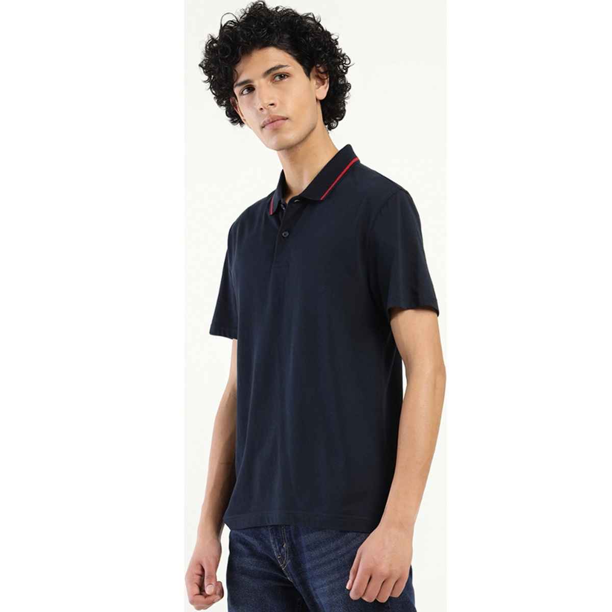Levi's Men's 100% BCI Cotton Polo T-shirt | Navy Blue - XL
