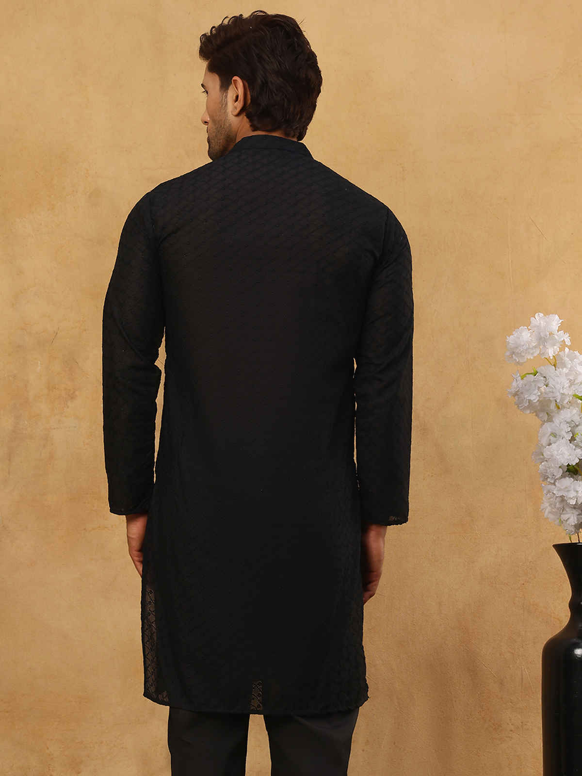 Jompers Men's Kurta | Ko 561 | Black - L
