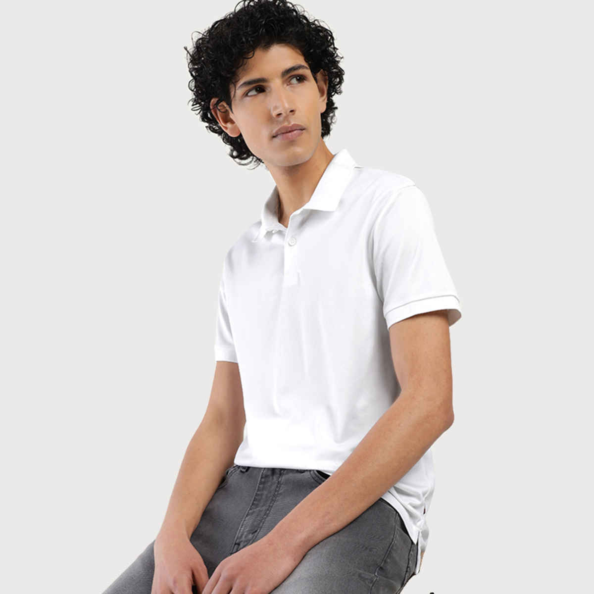 Levi's Men's 100% Polyester Polo T-shirt | White - S