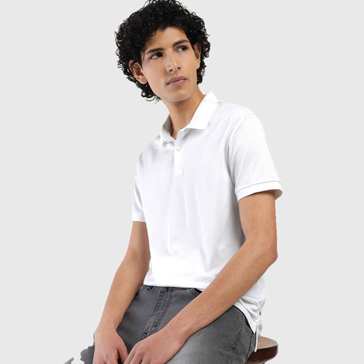 Levi's Men's 100% Polyester Polo T-shirt | White - XL