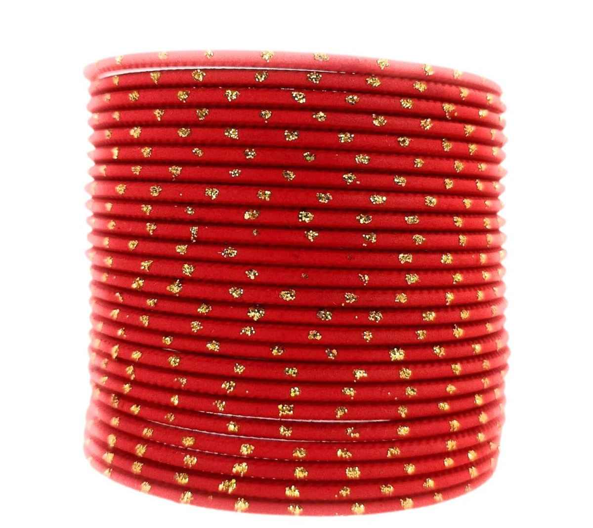 Bangles Red Size 2.4 Inch Metal