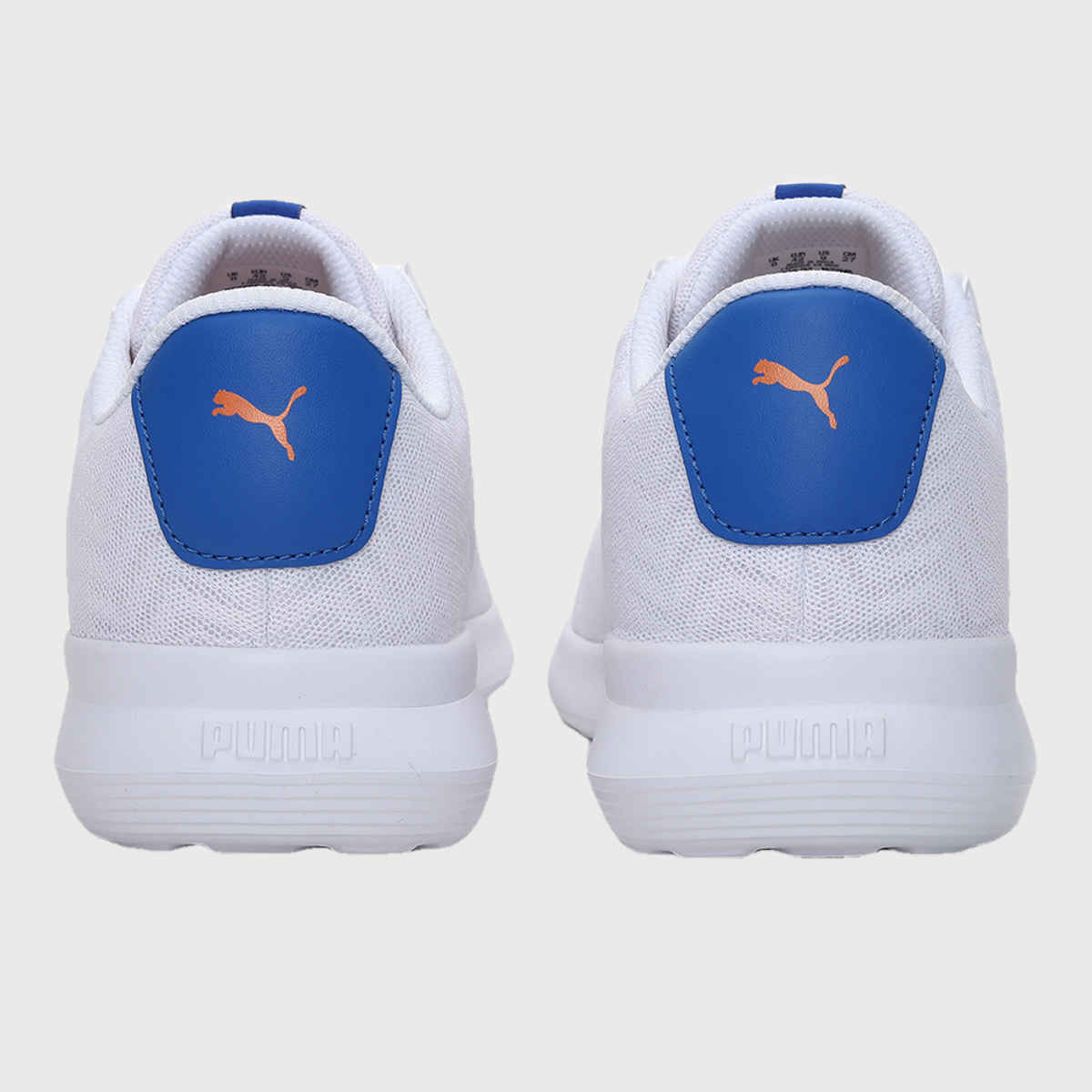 Puma Men's Glory Shoes | White, Victoria Blue and Vibrant Orange - UK 10