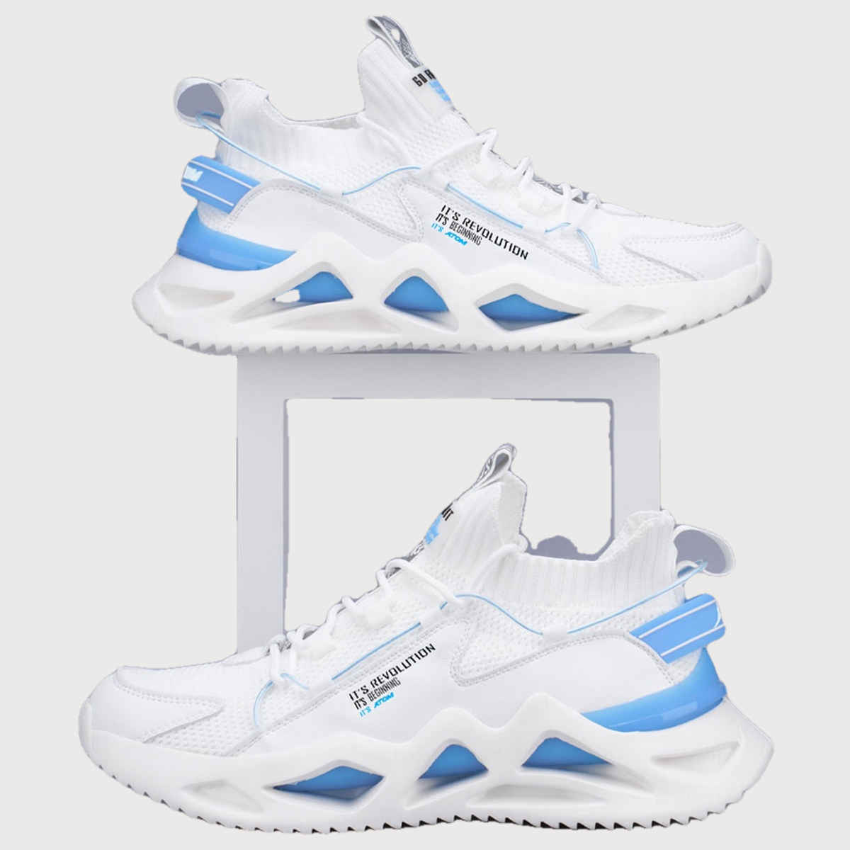 Atom Men's White Casual Sneakers | UK 6