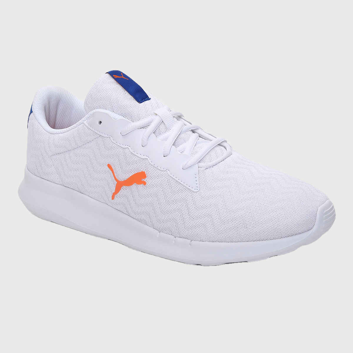 Puma Men's Glory Shoes | White, Victoria Blue and Vibrant Orange - UK 10