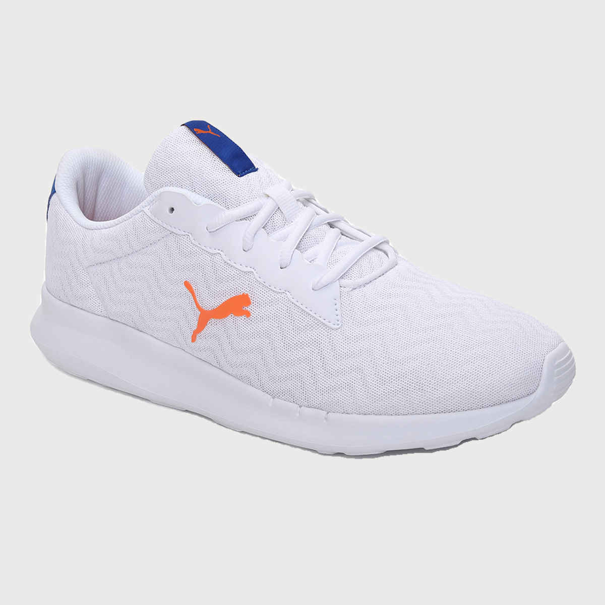 Puma Men's Glory Shoes | White, Victoria Blue and Vibrant Orange - UK 9